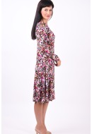 Rochie Selected Slfrene Midi Black/Fuchsia Flowers